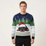 Rottweiler Under Snow Funny Ugly Xmas Sweaters Funny Xmas Apparel Gift ForRottweiler Owners