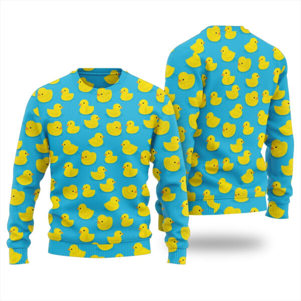 Rubber Duck Christmas Sweater Funny Xmas Sweater for Ugly Sweater Parties