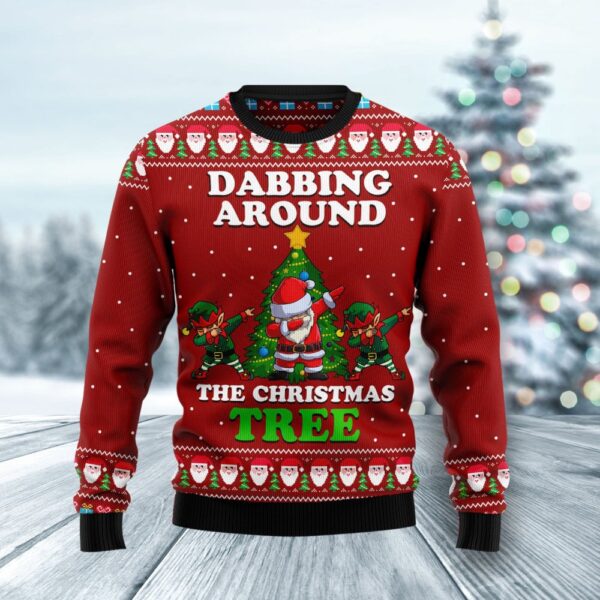 Santa Claus And Goblin Ugly Christmas Sweater Xmas Apparel Winter Clothing Gifts