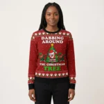 Santa Claus And Goblin Ugly Christmas Sweater Xmas Apparel Winter Clothing Gifts
