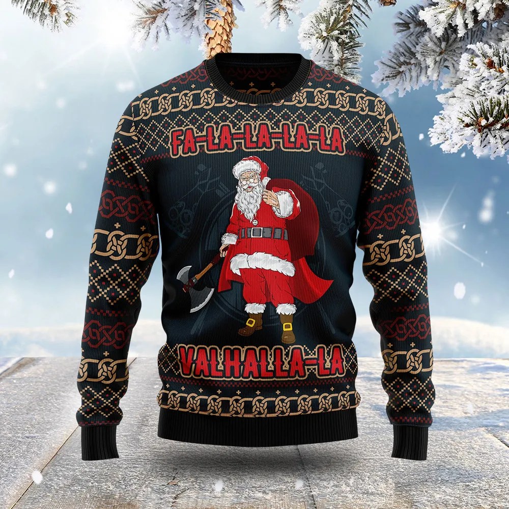 Santa Claus Fa La La La La Christmas Ugly Sweater Xmas Themed Christmas Presents Santa Claus Fa La La La La Christmas Ugly Sweater Xmas Themed Christmas Presents