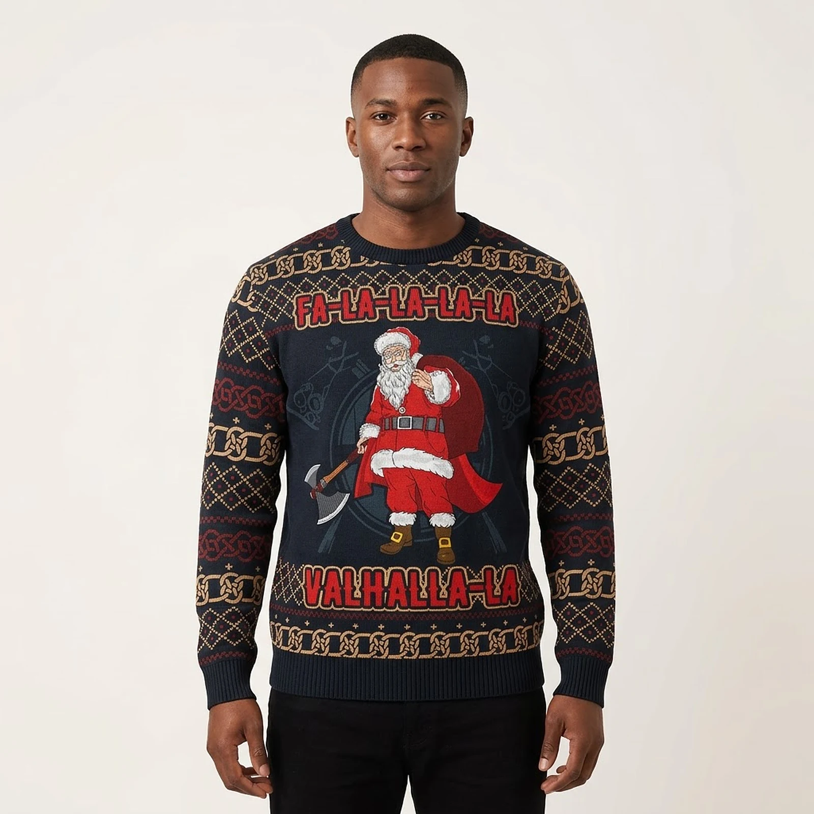 Santa Claus Fa La La La La Christmas Ugly Sweater Xmas Themed Christmas Presents Santa Claus Fa La La La La Christmas Ugly Sweater Xmas Themed Christmas Presents