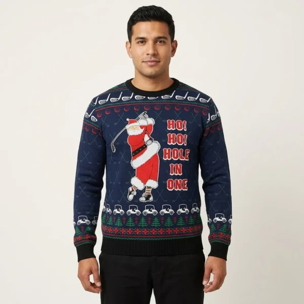 Santa Claus Ho Ho Ho Ugly Christmas Sweater Xmas Clothing Christmas Gift ForHim