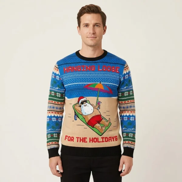 Santa Claus Holiday Ugly Christmas Sweater Ridiculous Christmas Sweaters Xmas Gifts