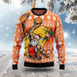 Santa Claus Volleyball Ugly Christmas Sweater Christmas Apparel Volleyball Players Gifts