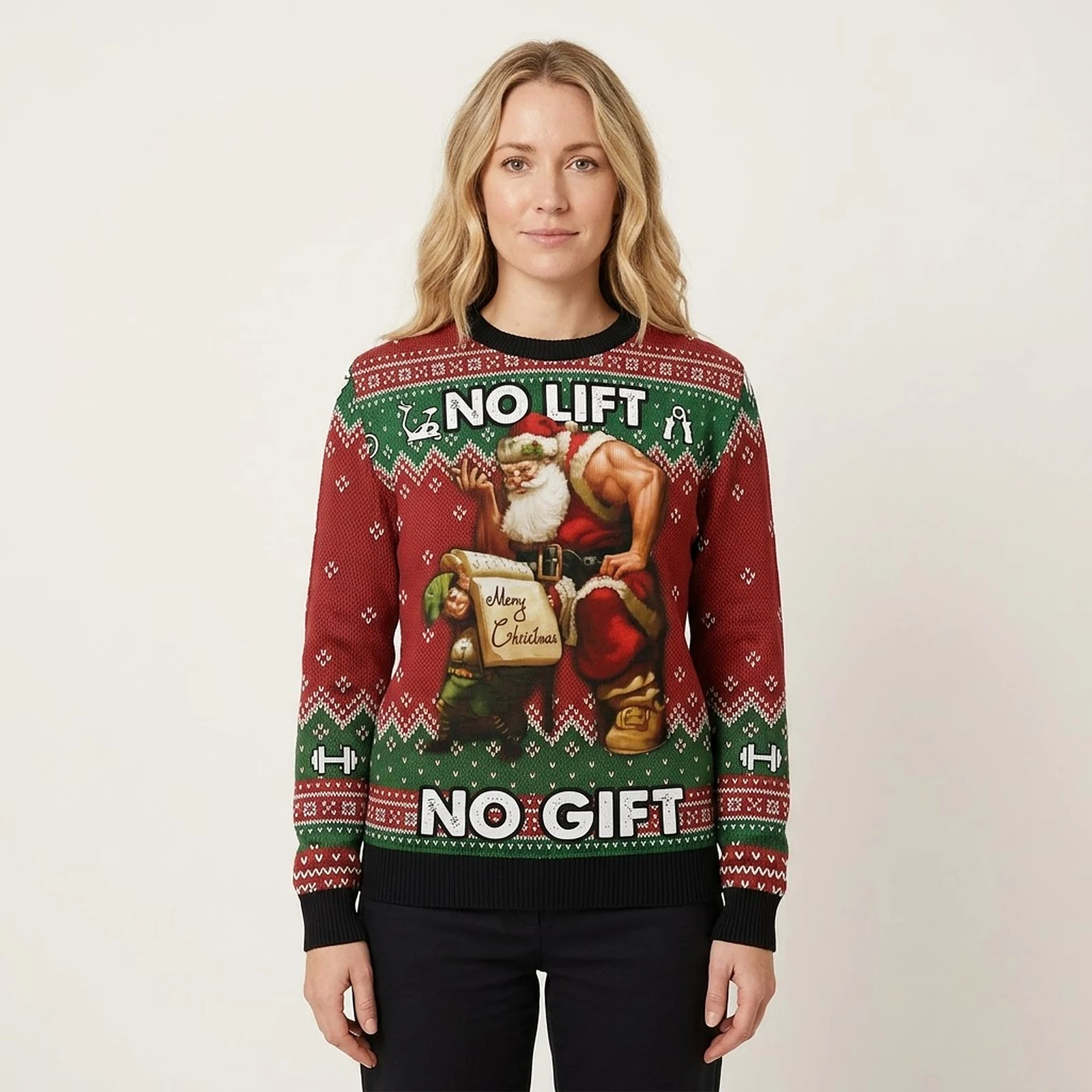 Santa Claus Weightlifting Ugly Christmas Sweater Funny Christmas Sweater Xmas Gift Ideas Santa Claus Weightlifting Ugly Christmas Sweater Funny Christmas Sweater Xmas Gift Ideas