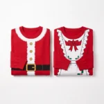 Santa & Mrs. Claus Costume Couple Christmas Sweaters worn at Christmas