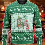 Santa T Rex Rawr Vintage Ugly Christmas Sweater Funny Christmas Sweater Gift For Him