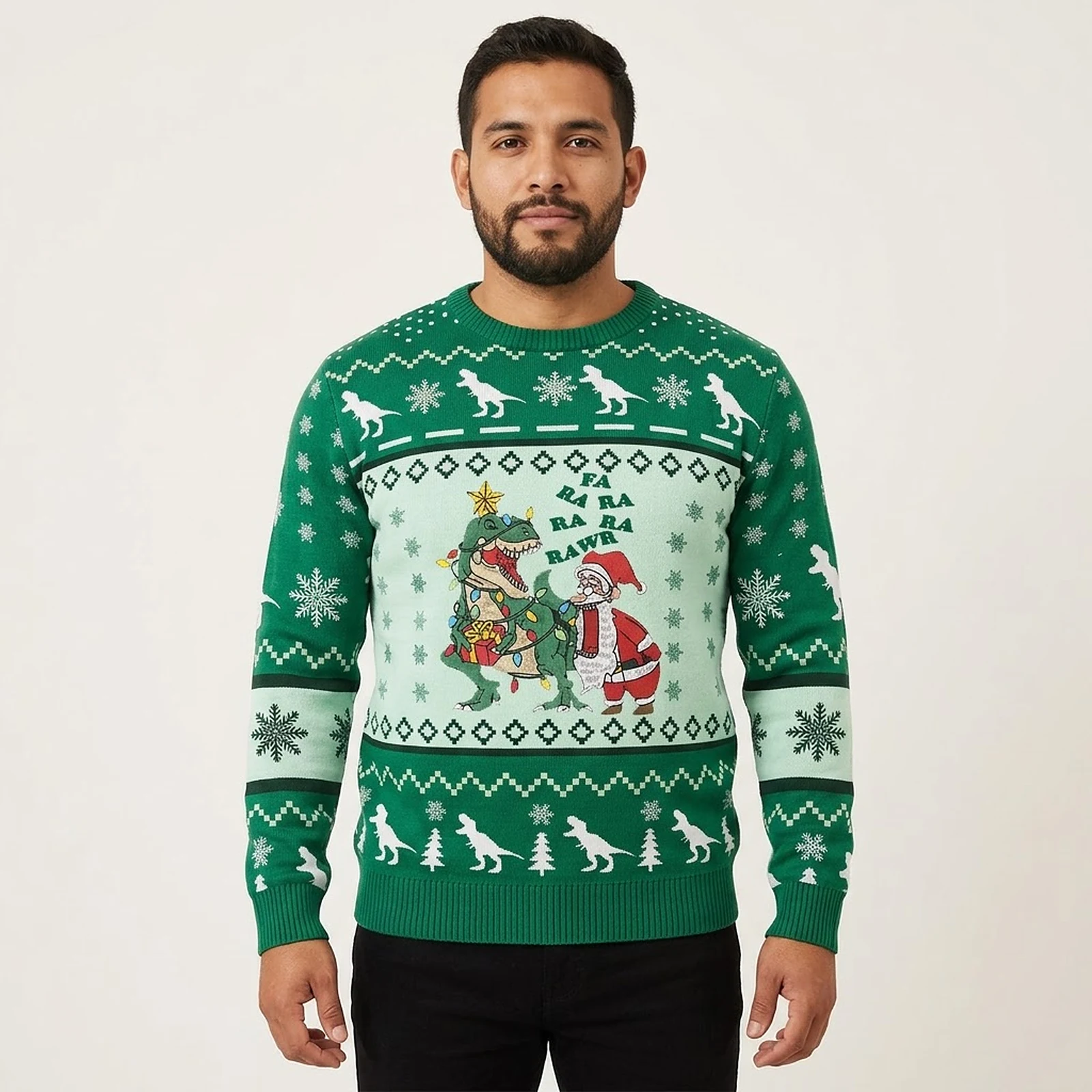 Santa T Rex Rawr Vintage Ugly Christmas Sweater Funny Christmas Sweater Gift For Him Santa T-Rex Rawr Vintage Ugly Christmas Sweater Funny Christmas Sweater Gift For Him