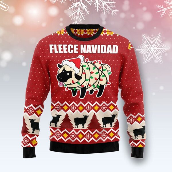 Sheep Fleece Navidad Ugly Christmas Sweater Xmas Wear Warm Clothes For Winter