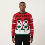 Sheep Lalala Ugly Christmas Sweater Baaa Humbug Unique Christmas Sweater Gifts