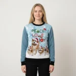 Shiba Dog Peace Love Joy Christmas Ugly Sweater Dog Themed Dog Lovers Christmas Gifts