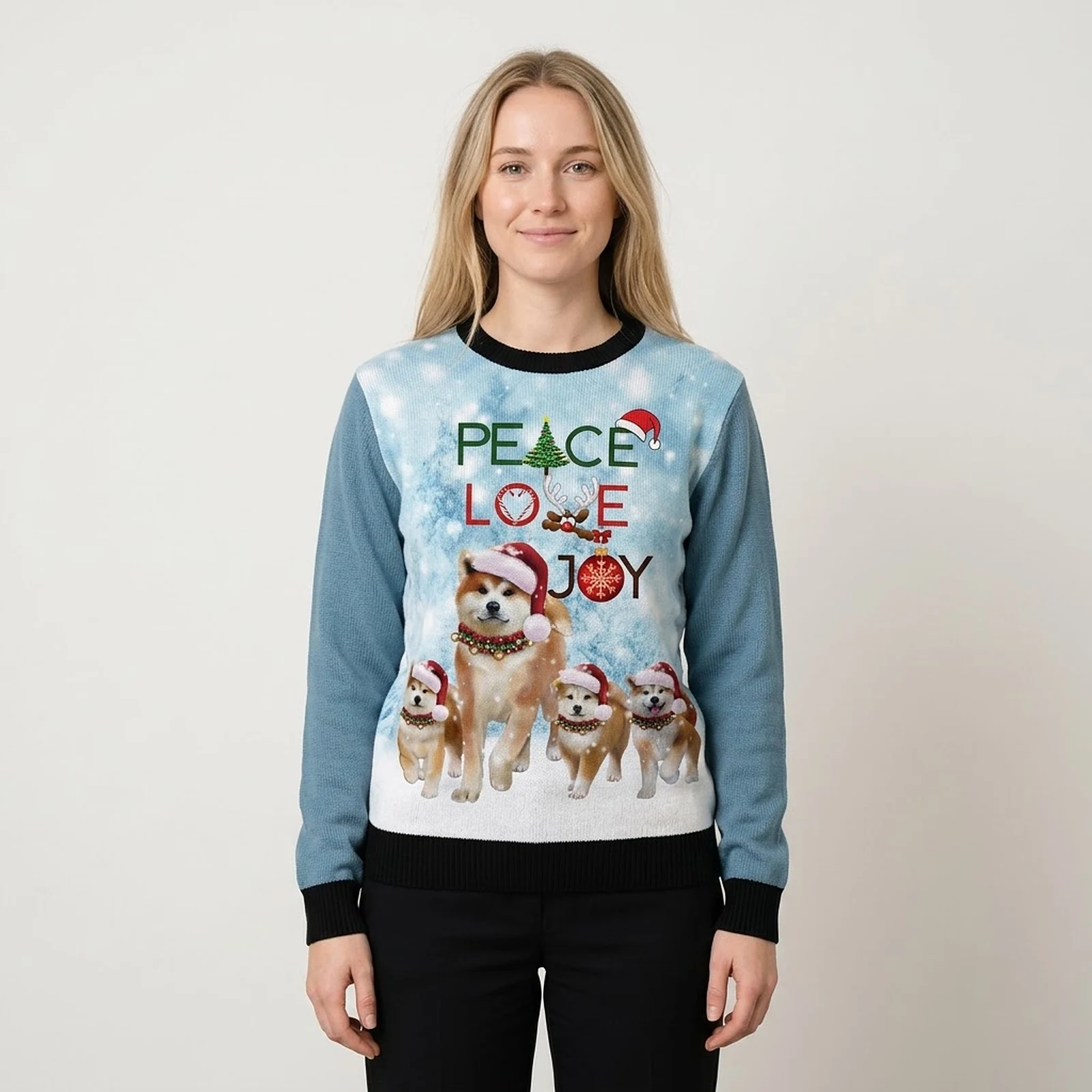 Shiba Dog Peace Love Joy Christmas Ugly Sweater Dog Themed Dog Lovers Christmas Gifts Shiba Dog Peace Love Joy Christmas Ugly Sweater Dog Themed Dog Lovers Christmas Gifts