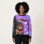 Siberian Husky Hologram Color Ugly Christmas Sweater Holiday Clothing Best Dog Gifts