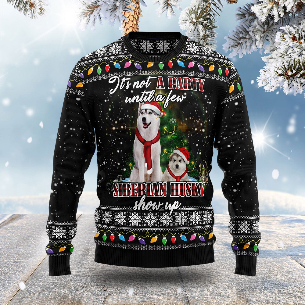 Siberian Husky Ugly Christmas Sweater It’s Not A Party Xmas Clothing Dog Christmas Sweater Siberian Husky Ugly Christmas Sweater It’s Not A Party Xmas Clothing Dog Christmas Sweater