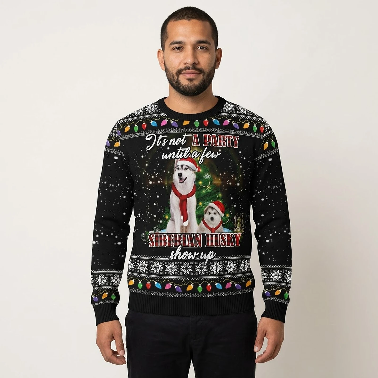 Siberian Husky Ugly Christmas Sweater It’s Not A Party Xmas Clothing Dog Christmas Sweater Siberian Husky Ugly Christmas Sweater It’s Not A Party Xmas Clothing Dog Christmas Sweater
