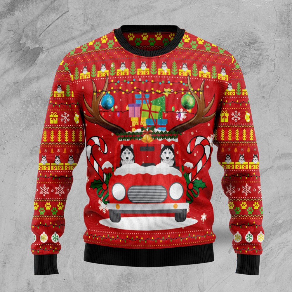 Siberian Husky Ugly Christmas Sweater Winter Apparel Christmas Dog Gifts Siberian Husky Ugly Christmas Sweater Winter Apparel Christmas Dog Gifts
