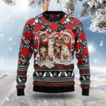 Singing Kittens Ugly Christmas Sweater Winter Clothing Christmas Gift ForKitten Lovers
