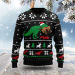 T Rex Eat Deer Christmas Ugly Sweater Christmas Day Clothing Dark Humour Christmas Jumpers