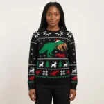 T Rex Eat Deer Christmas Ugly Sweater Christmas Day Clothing Dark Humour Christmas Jumpers