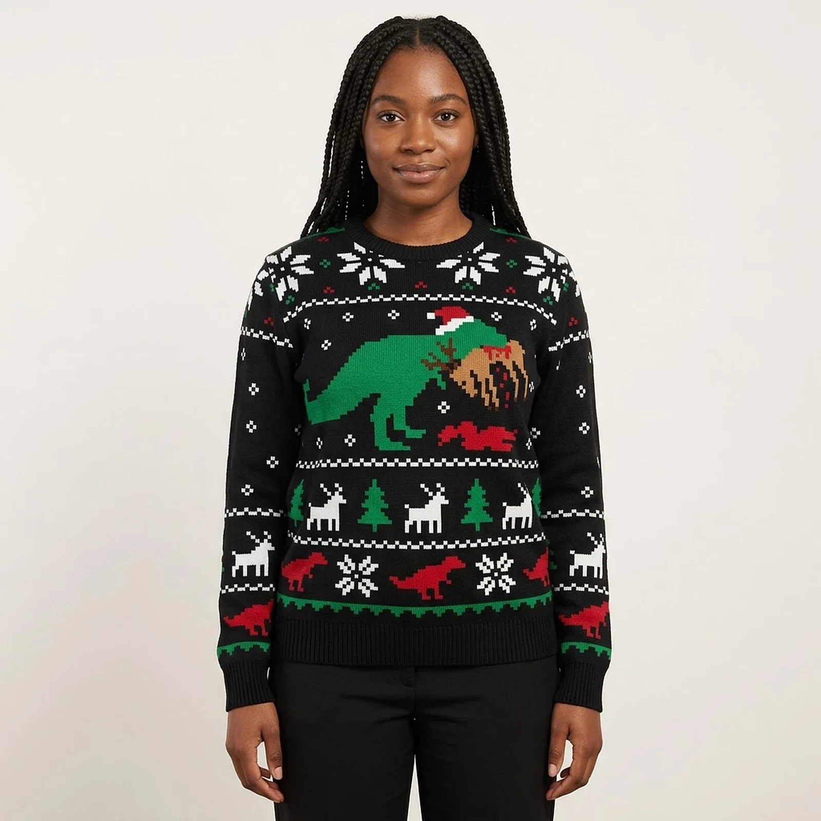 T Rex Eat Deer Christmas Ugly Sweater Christmas Day Clothing Dark Humour Christmas Jumpers T Rex Eat Deer Christmas Ugly Sweater Christmas Day Clothing Dark Humour Christmas Jumpers