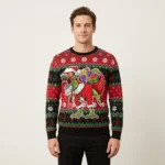 T Rex Santa Christmas Ugly Christmas Sweater Festive Clothing Christmas Gift ForT Rex Lovers