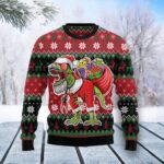 T Rex Santa Christmas Ugly Christmas Sweater Festive Clothing Christmas Gift ForT Rex Lovers