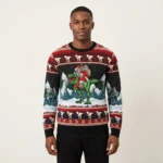 T Rex Santa Claus Ugly Christmas Sweater Winter Clothing Christmas Gift ForDinosaur Lovers