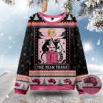 The Team Trash Opossum Ugly Christmas Sweatshirts Silly Christmas Sweaters Best Friend Gifts AI Model Photo
