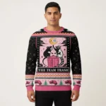 The Team Trash Opossum Ugly Christmas Sweatshirts Silly Christmas Sweaters Best Friend Gifts AI Model Photo