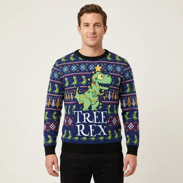 Tree Rex Christmas Ugly Sweater Cute Dinosaur Sweater Gift ForChristmas