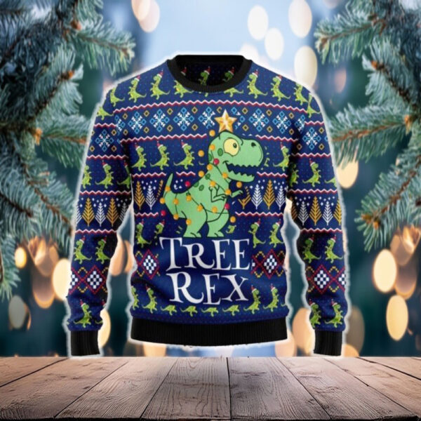 Tree Rex Christmas Ugly Sweater Cute Dinosaur Sweater Gift ForChristmas