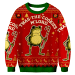 Twas The Cookies M Lord Christmas Ugly Sweater Animal Themed Xmas Clothing Gifts AI Model Photo