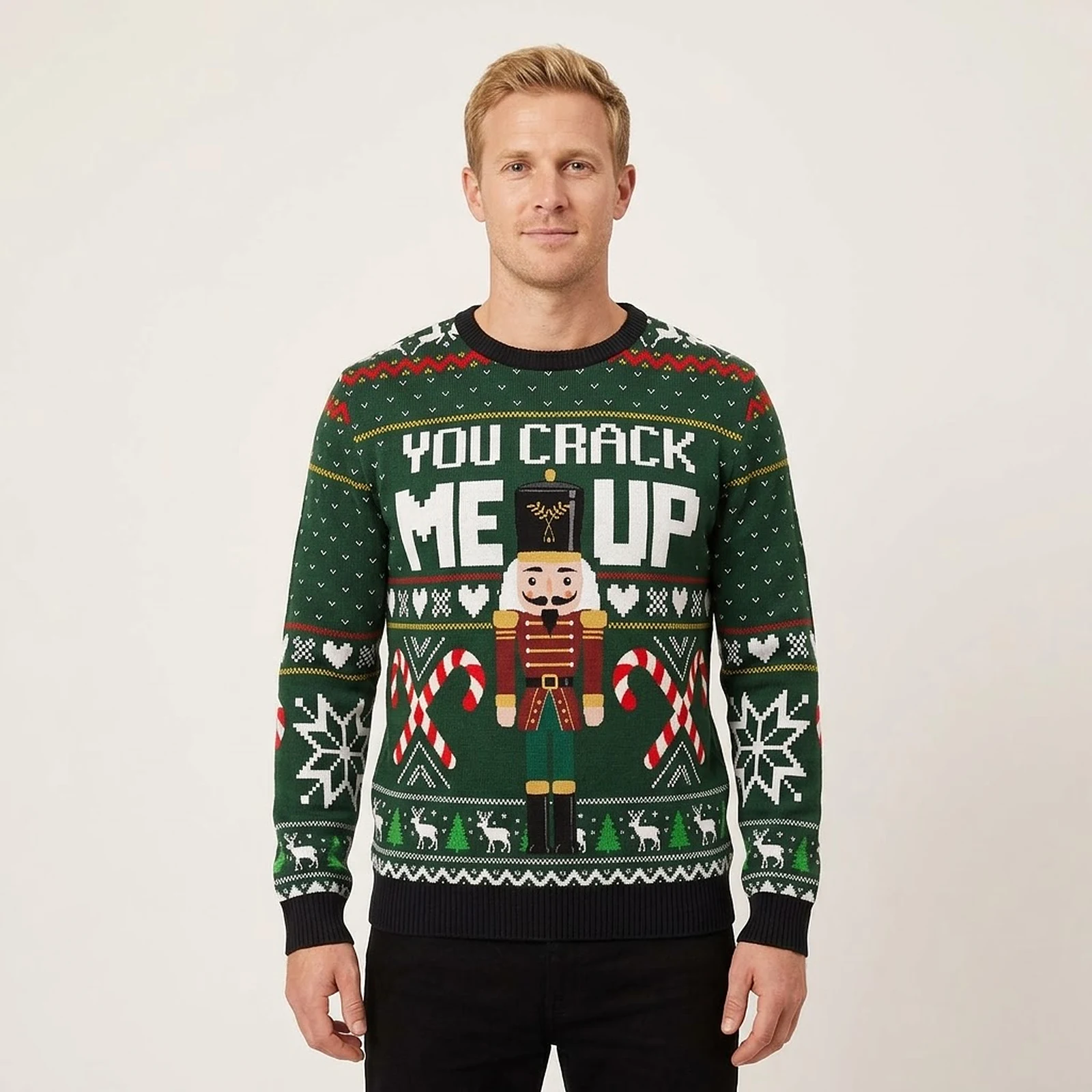You Crack Me Up Nutcracker Ugly Christmas Sweater Christmas Day Clothing Unique Xmas Gifts You Crack Me Up Nutcracker Ugly Christmas Sweater Christmas Day Clothing Unique Xmas Gifts