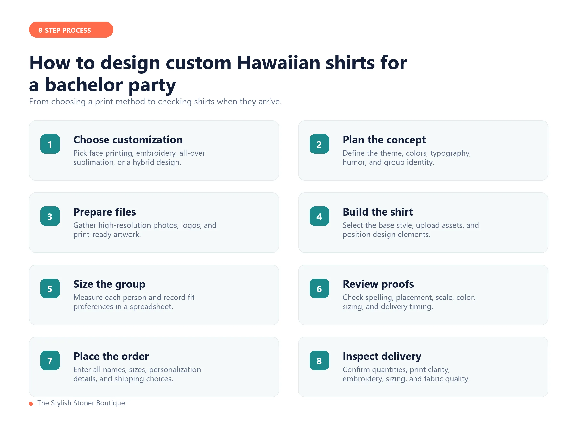 Step-by-step guide to custom Hawaiian shirts for bachelor parties